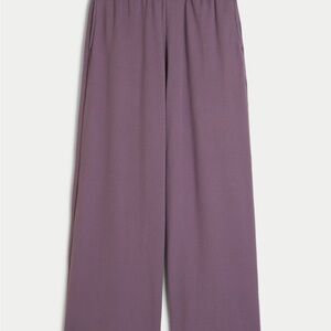 Gilly Hicks Cozy Waffle Wide Leg Pants in Dark Mauve